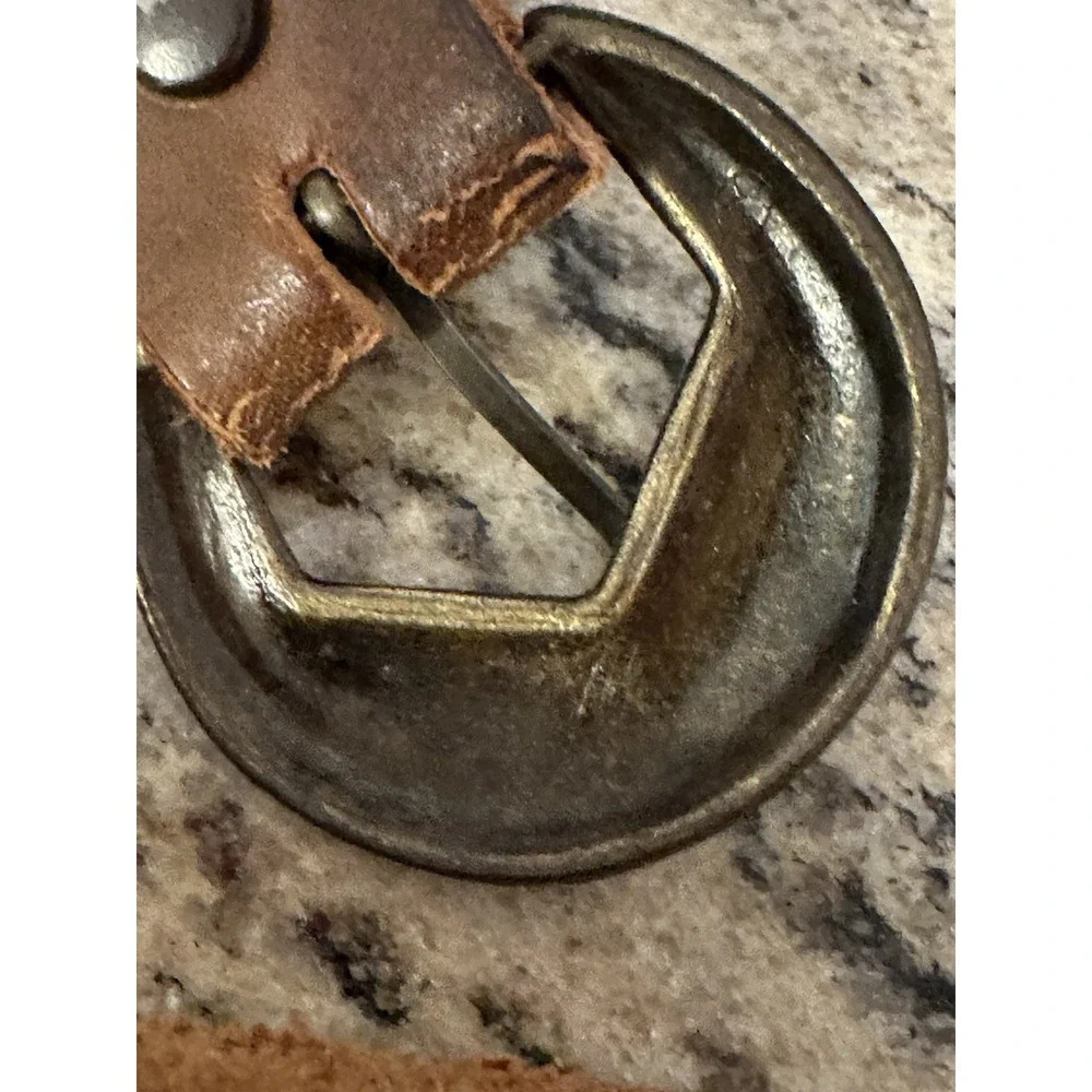 Vintage Men's Western Deep Hand Tooled Horse Design Mountains‎ Forest Engraved
